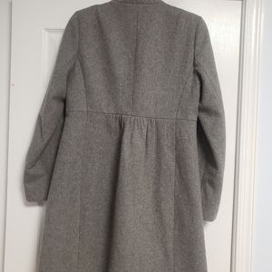 J. Crew gray wool knee length coat sz 6